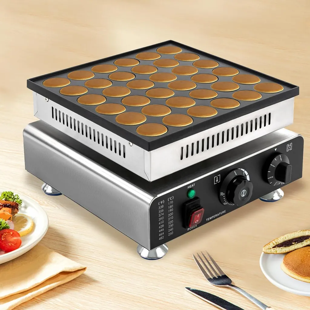 Machine à mini crêpes 36 trous idéale pour brunch et goûter enfant