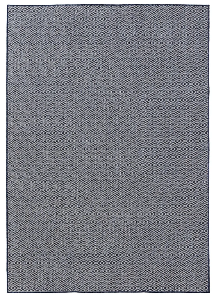 Tapis Lou Bleu 120x170 cm benuta - Salon Rectangulaire à Motif Moderne