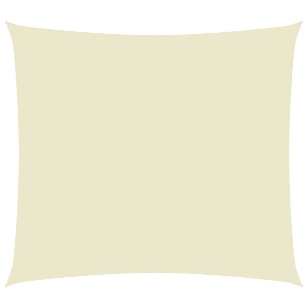 The Living Store Sonnensegel Oxford-Gewebe Rechteckig 6x7 m Creme