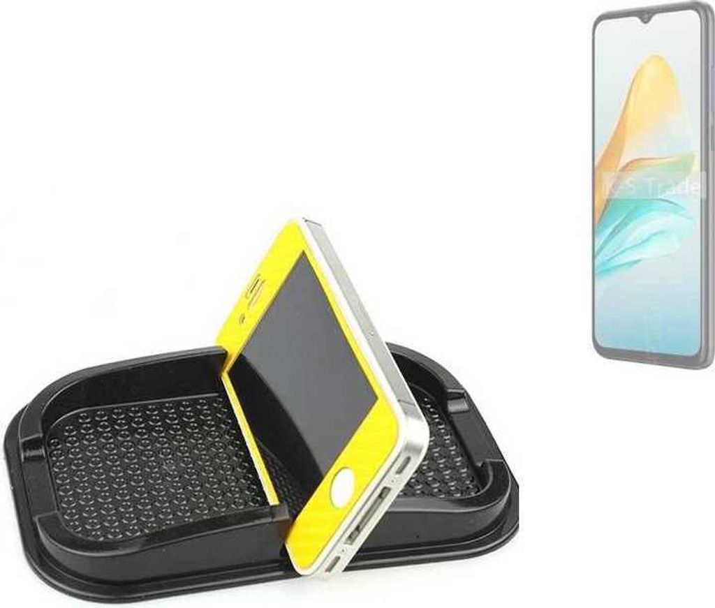 K-S-Trade Auto Anti Rutsch Matte Smartphone-Halter kompatibel mit ZTE Blade A53 Haft Pad Armaturenbrett Handy-Halterung Silikon