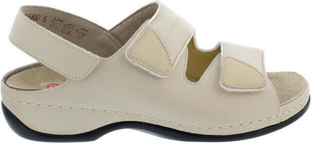 Berkemann Sofie, Sandale, beige, Leder/ Stretch, Wechselfußbett, Weite E-H 1020-725 38 2/3