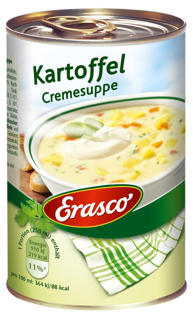 Erasco krémová bramborová polévka s uzenou slaninou 390ml Obrázek produktu 