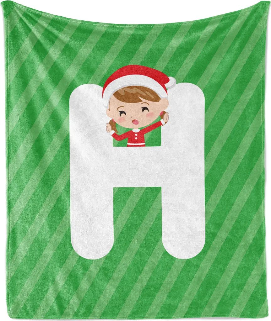 Coperta Morbida Lettera H ABAKUHAUS | Magia del Natale per Bambini