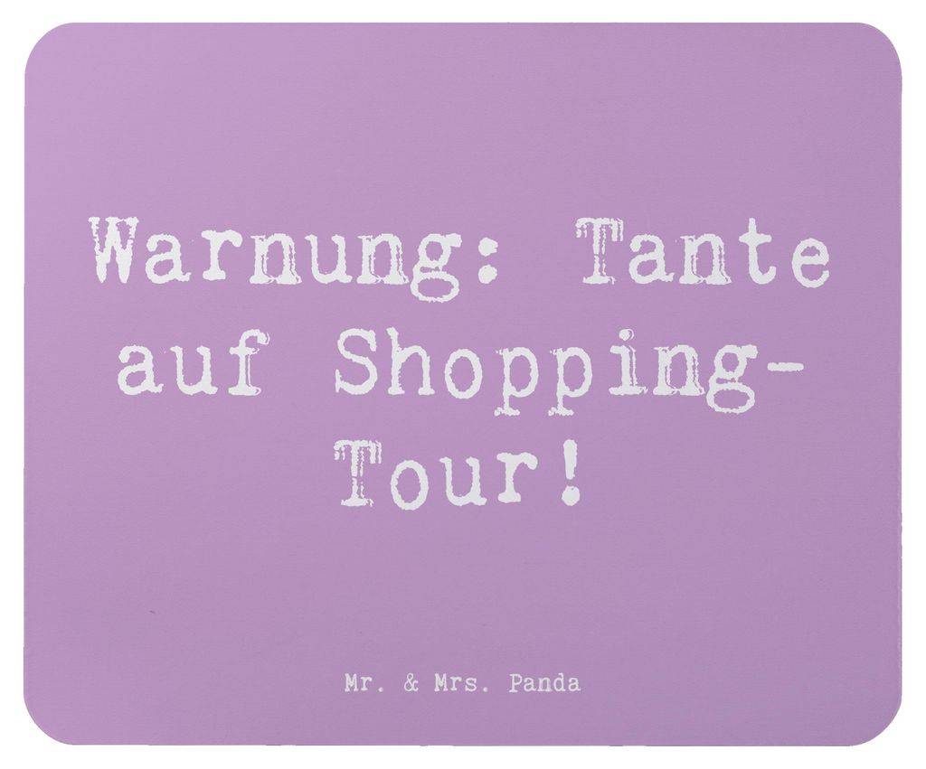 Mr. & Mrs. Panda Mauspad Spruch Tante Shopping - Lavendeltraum - Geschenk, Mousepad, Verwandtschaft, Verwandte, Geschenke, laptop, handgemacht, mou...