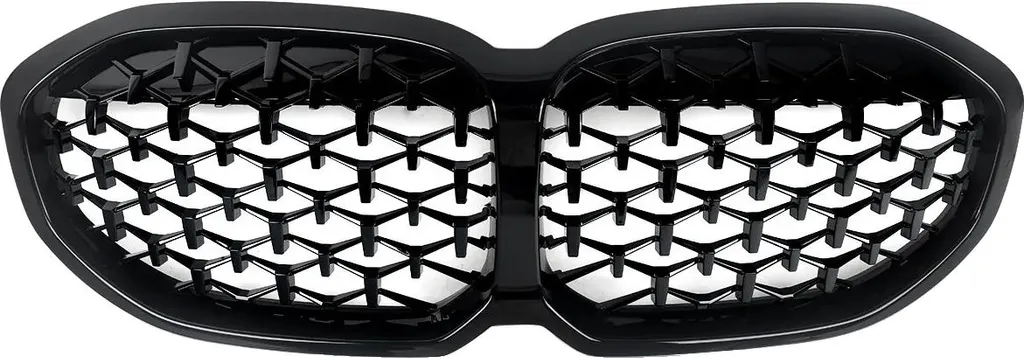 Grille avant diamant noir brillant pour personnalisation carrosserie