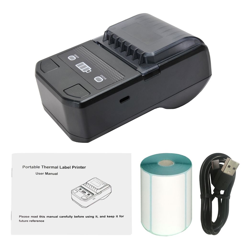 tragbarer persönlicher Rechnung-Empfangs-Thermodrucker Orange Focket Drahtloser Bluetooth-Empfangs-Thermodrucker Mini-USB-Pos-Drucker für Beschriftung/Archivierung/Versand 