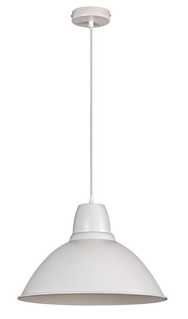 Rabalux 72014 Pendelleuchte 1 Spot Wilbour, E27, weiß, rund, Industriell, ø360mm