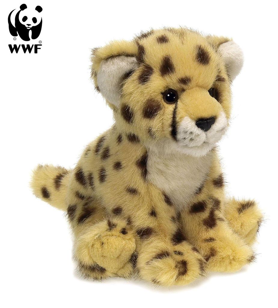 Ghepardo di peluche (seduto, 19 cm) realistico gatto rapace Immagine del prodotto 
