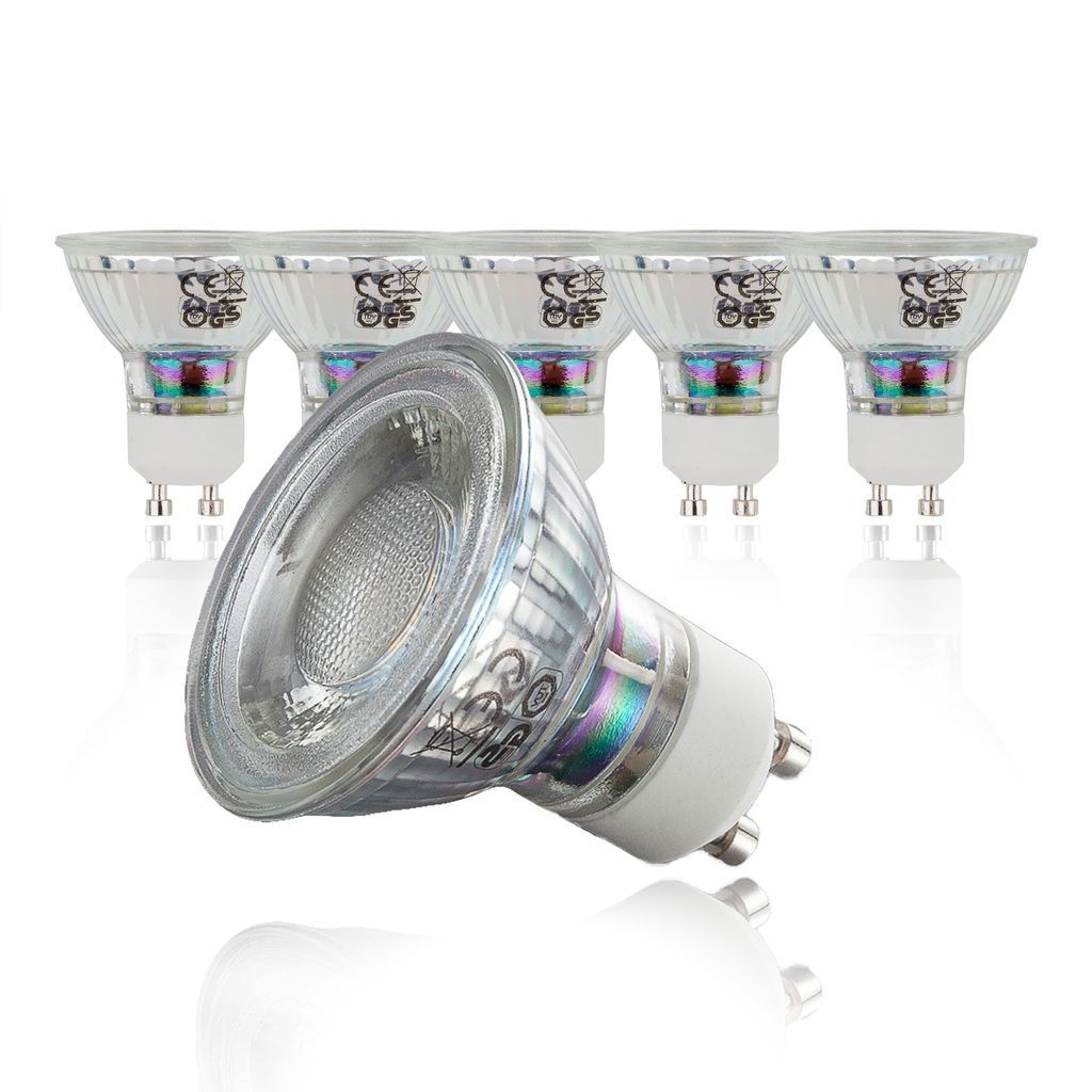 LED Leuchtmittel GU10 10er Set - 5W, 400lm, 3000K, klar