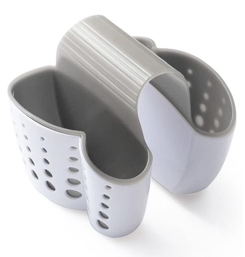 Gootsteen Organizer – 2 Fächer – Wasserbeständig – Silikon – Praktische Aufbewahrung für Küchenspülen