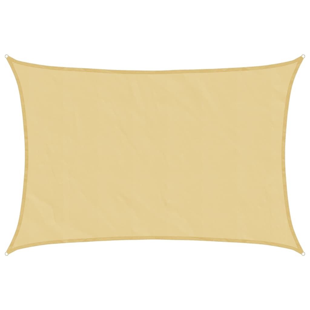 Sonnensegel Sandfarbe 5x3,5 m 100% Polyester Oxford