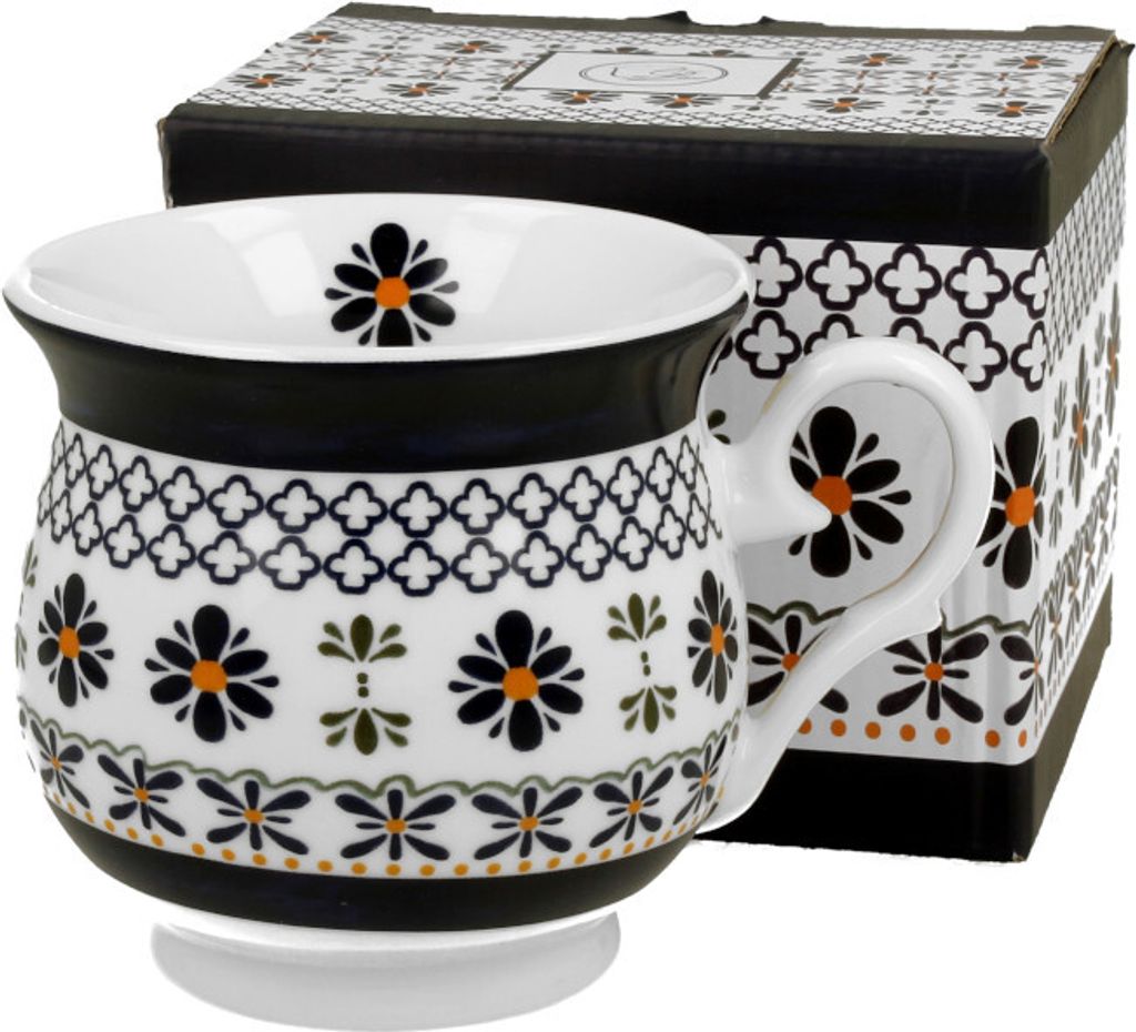 DUO ETNO 34424 Becher 500 ml INDIGO New Bone China Porzellan