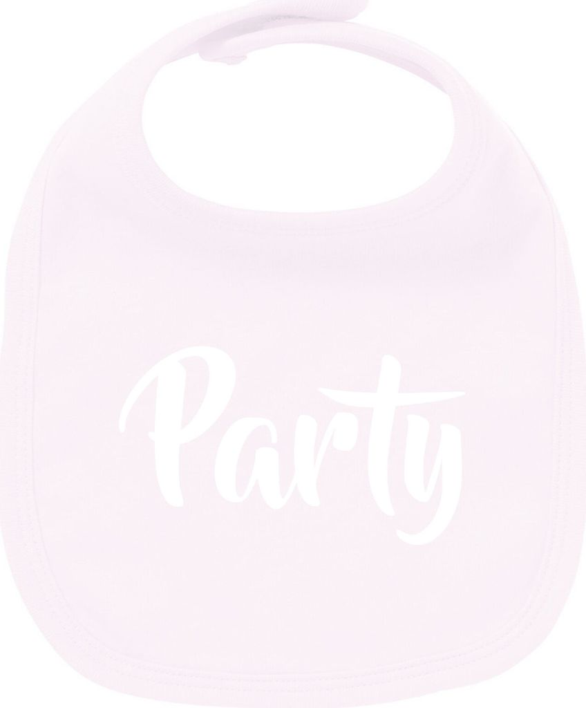 Huuraa Unisex Babylatz Party Schriftzug Geschenk Babypink Baumwolle Party Mitbringsel
