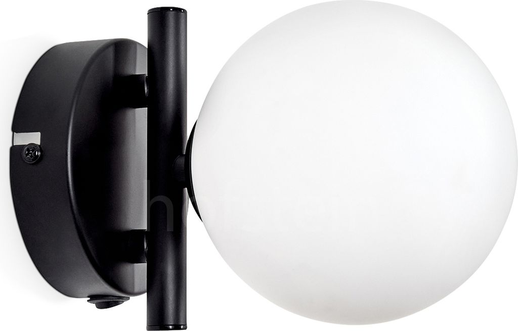 Isorella Wandlampe aus Metall/Glas in Schwarz/Weiß