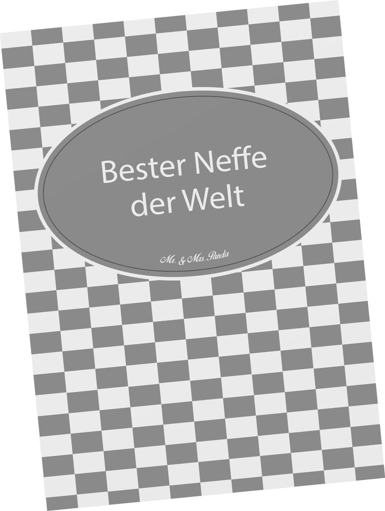 Mr. & Mrs. Panda Postkarte Neffe - Geschenk, Ansichtskarte, Sohn der Schwester, Postkarten, Taufe, bildkarte, Patenkind, Ansichtskarten, Tante, Gru...