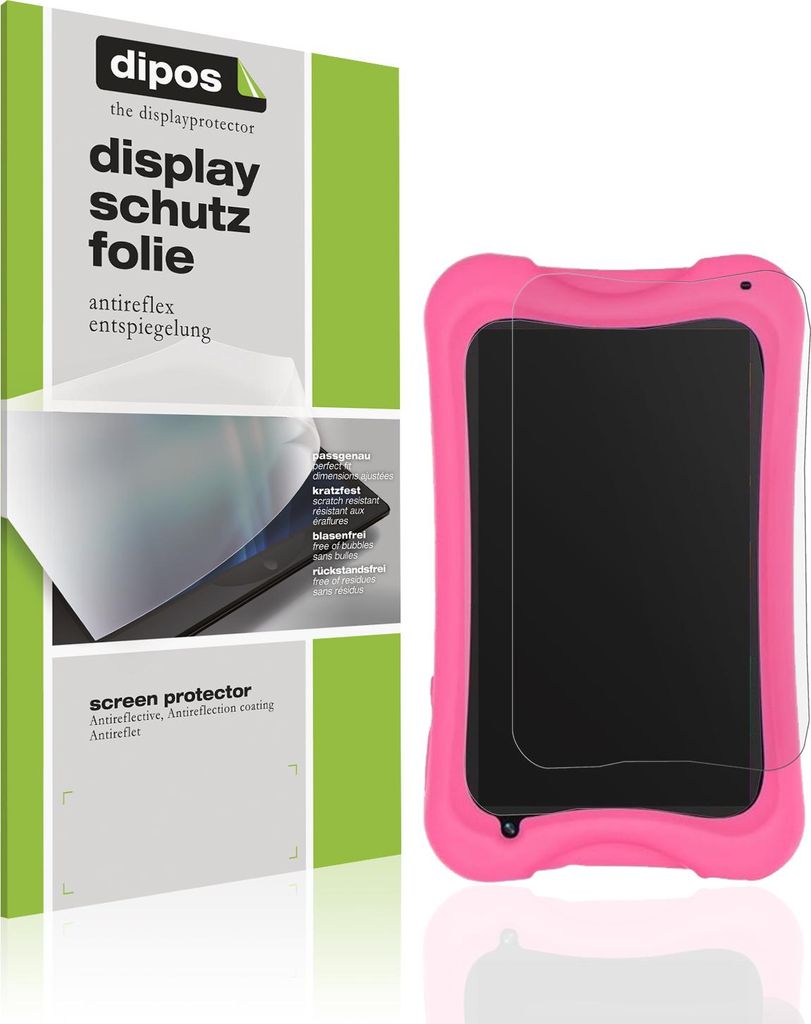 2x Schutzfolie für DigiLand MID7025-AC Kids matt Displayschutzfolie Folie Display Schutz dipos