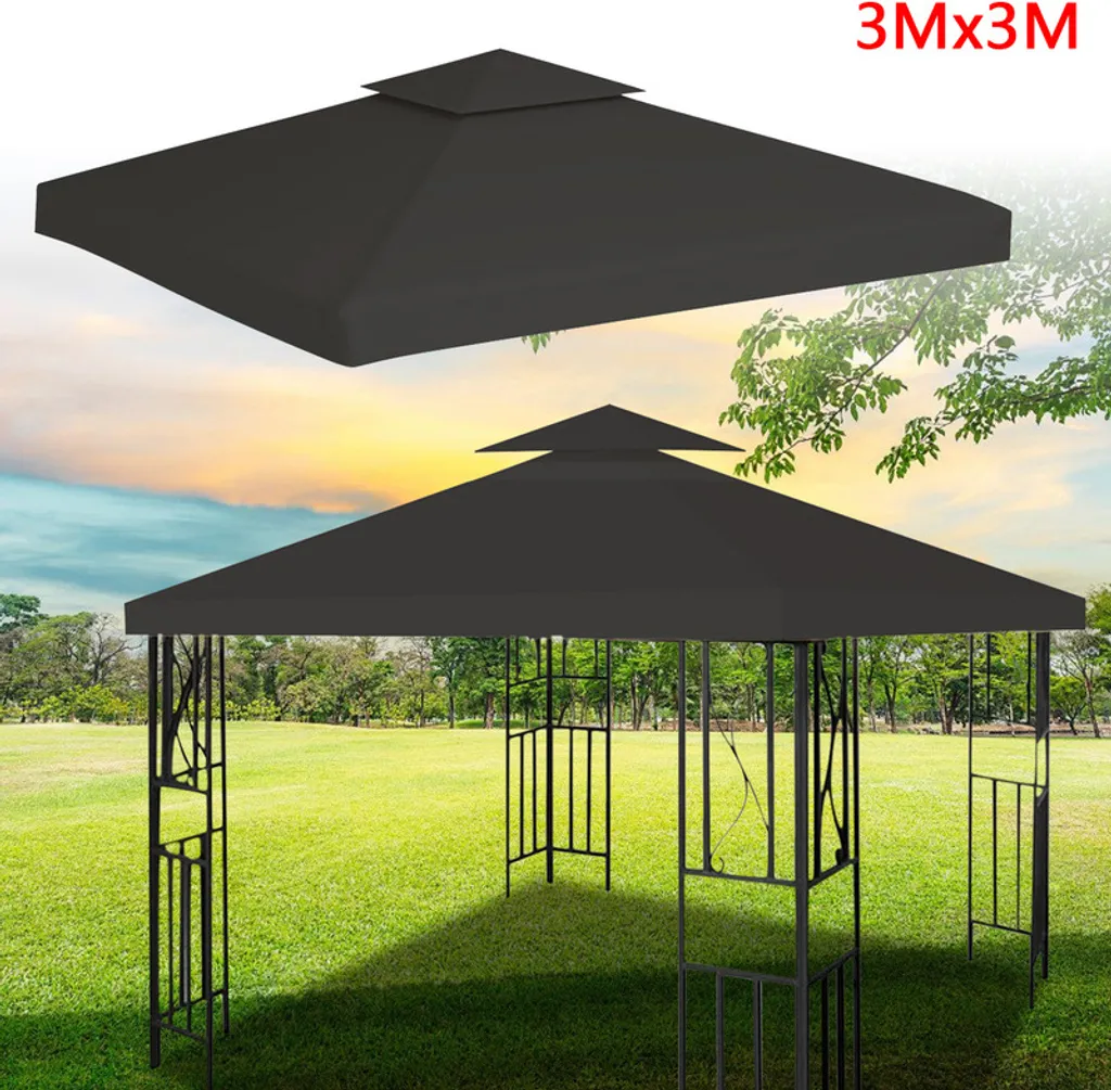 Jopassy Telo Ricambio Gazebo 3x3m Impermeabile | Tetto Pergola Professionale