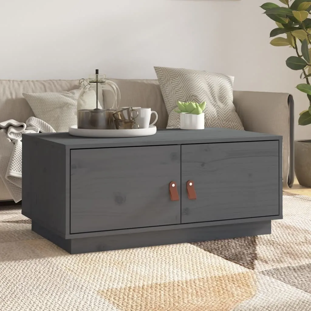 Design New Tavolino Grigio 80x50x35 cm Pino massiccio - Tavolini Mobili2025 CHY9251634 1parte