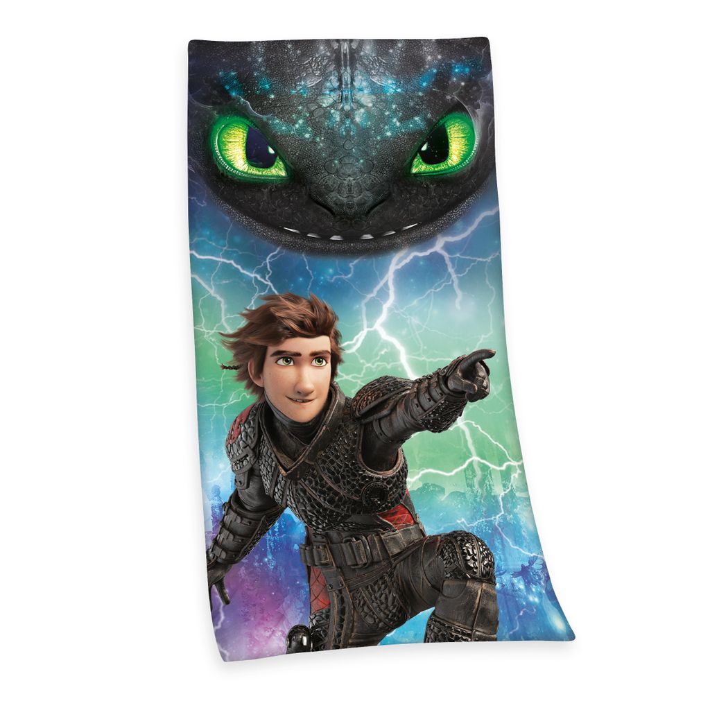 Dragons Badetuch / Strandtuch / Handtuch, 100% Baumwolle ( Velours ), 75x150 cm