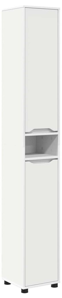 vidaXL Badezimmerschrank mit Tür Weiß 30,5 x 30 x 195 cm Produktbild 