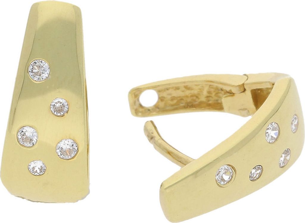 JuwelmaLux Creolen 333 Gold mit Zirkonia JL30-06-1683