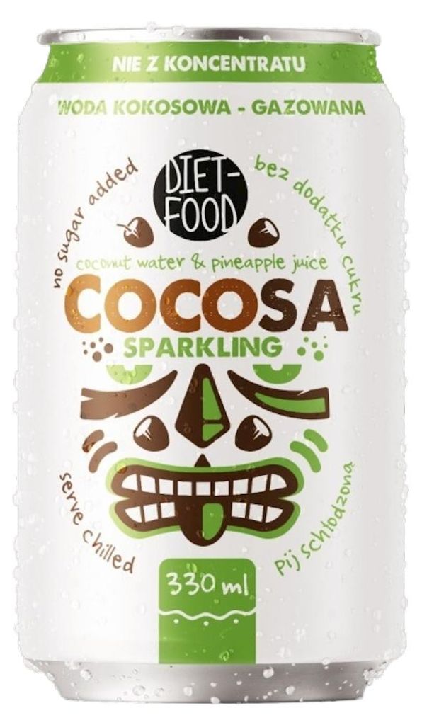 WODA KOKOSOWA GAZOWANA 330 ml - DIET-FOOD (COCOSA)