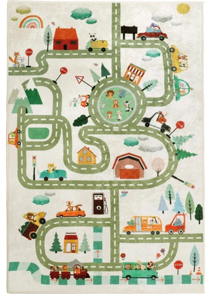 Kobereček dětský - 100x150 cm - Šedá,Zelená Obrázek produktu 