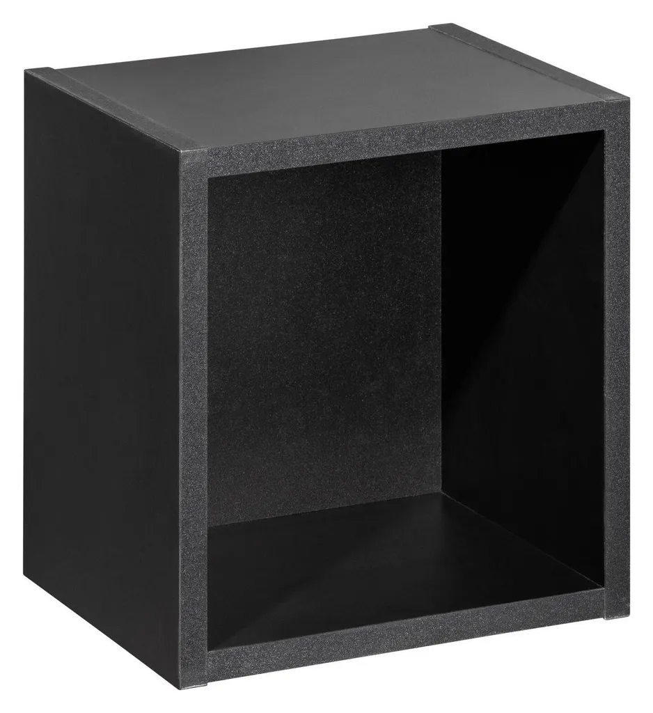 Serviteur de douche mural noir mat 27 cm - Rangement de bain design