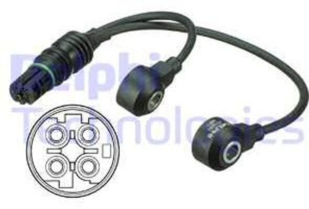 DELPHI AS10241 Klopfsensor OE 12141435485 kompatibel mit Z4er E85, Z3er E36, X5, X3, X1, 7er E65, 7er E38, 5er E61, 5er E39, 5er E60, 3er E91, 3er ...