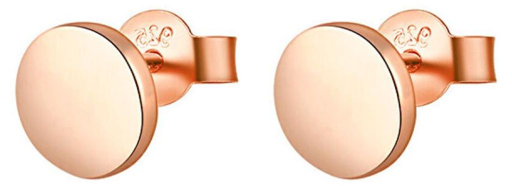 Pink gold plated silver earrings AGUP1956-ROSE