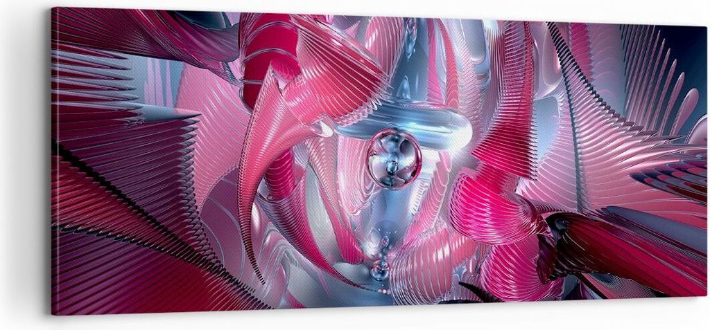 Bild auf Leinwand - Leinwandbild - Abstraktion Chemie Kybernetik - 100x40cm - Wand Bild - Wanddeko - Leinwanddruck - Bilder - Kunstdruck - Wanddeko...
