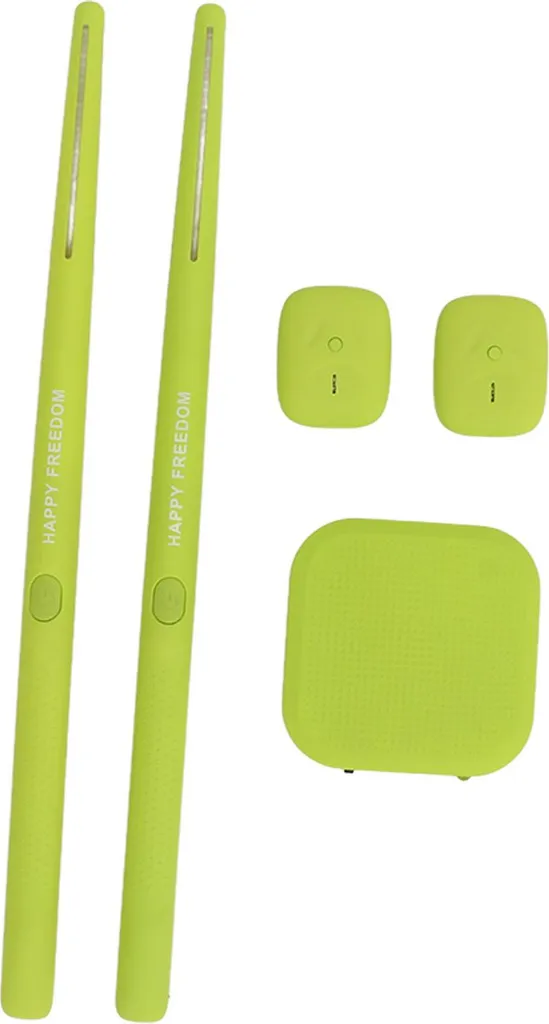 Batterie virtuelle connectée avec capteurs 3D couleur vert néon - 2