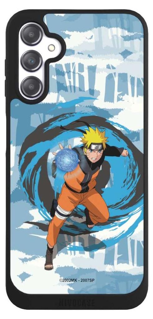 NIVOCASE Handyhülle für Samsung Galaxy A14 5G Hülle NIVOpure Case Schwarz Manga Naruto Shippuden Offizielles Lizenzprodukt