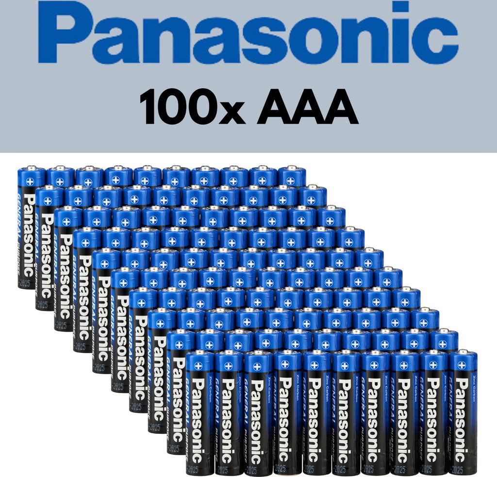 PANASONIC Zink Kohle R03 / AAA / 1,5V / 100er Pack "Ready-To-Sell"