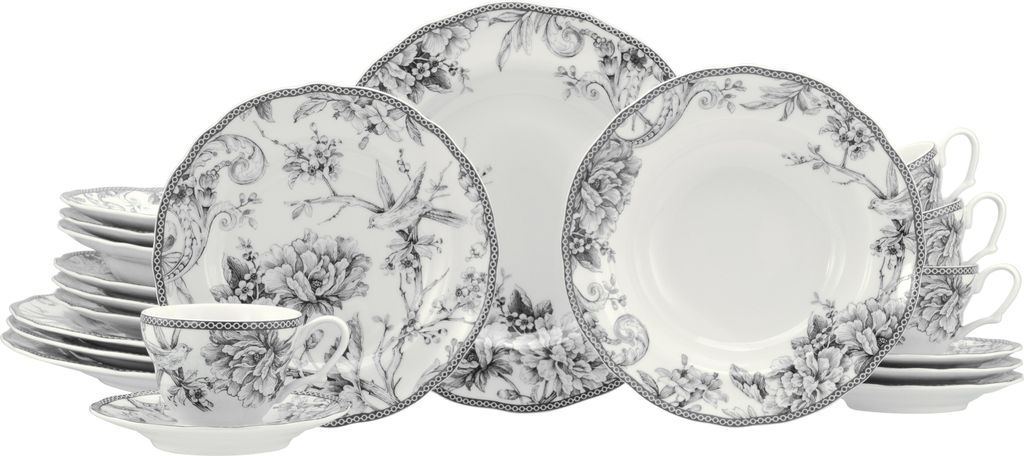 CreaTable, 24774, Adelaide Grau, Kombiservice 20-tlg, Produktbild 