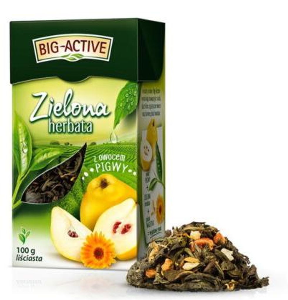 Big-Active Zielona herbata z owocem pigwy liściasta 100g Zdjęcie produktu 