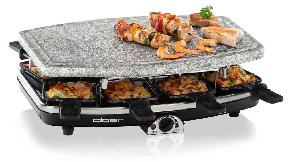 Cloer 6430 Raclettegrill mit abnehmbarer Natursteinplatte, Produktbild 