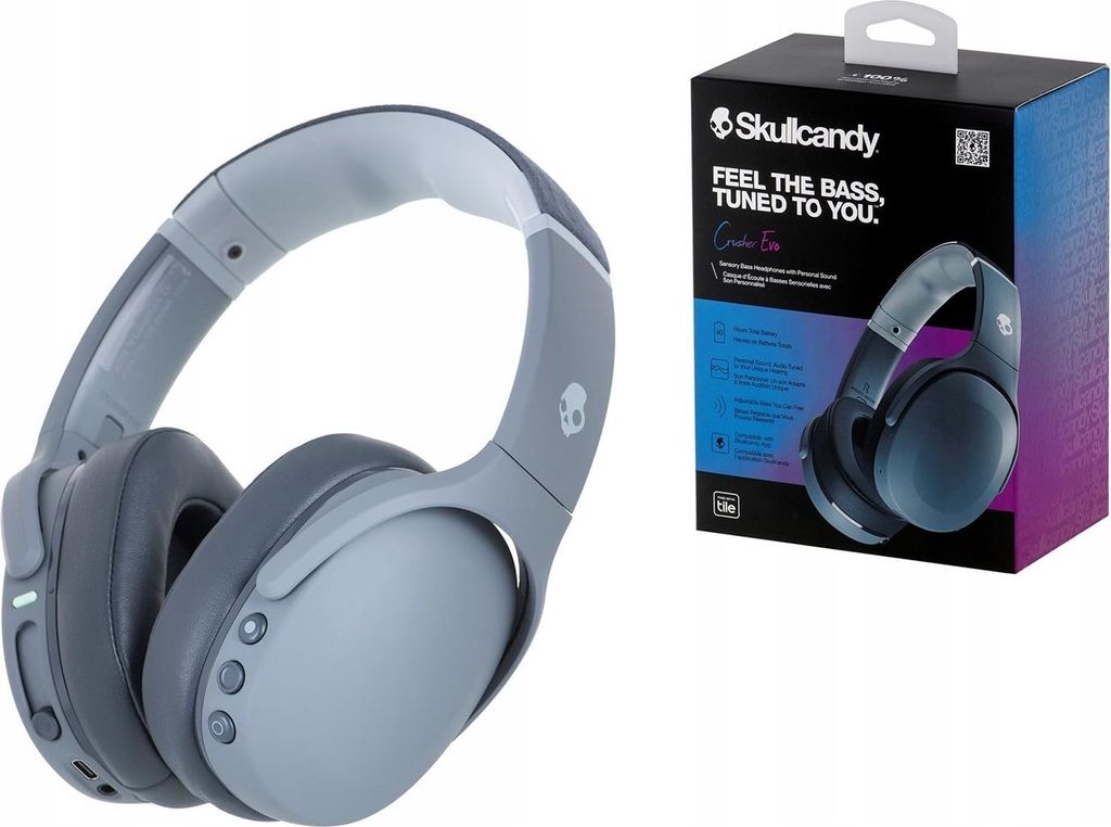 SKULLCANDY Kopfhörer Crusher EVO Over-Ear Wireless Grau Produktbild 