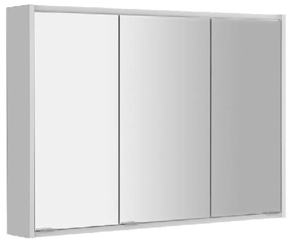 Armoire de toilette LED blanche 100x78x15 cm, Sapho Batu éclairante