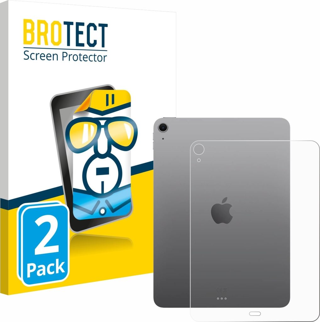2x Für Apple iPad Air 11" M3 2025 (Rückseite) Schutzfolie BROTECT Displayschutz Display Schutz Folie Klar Transparent