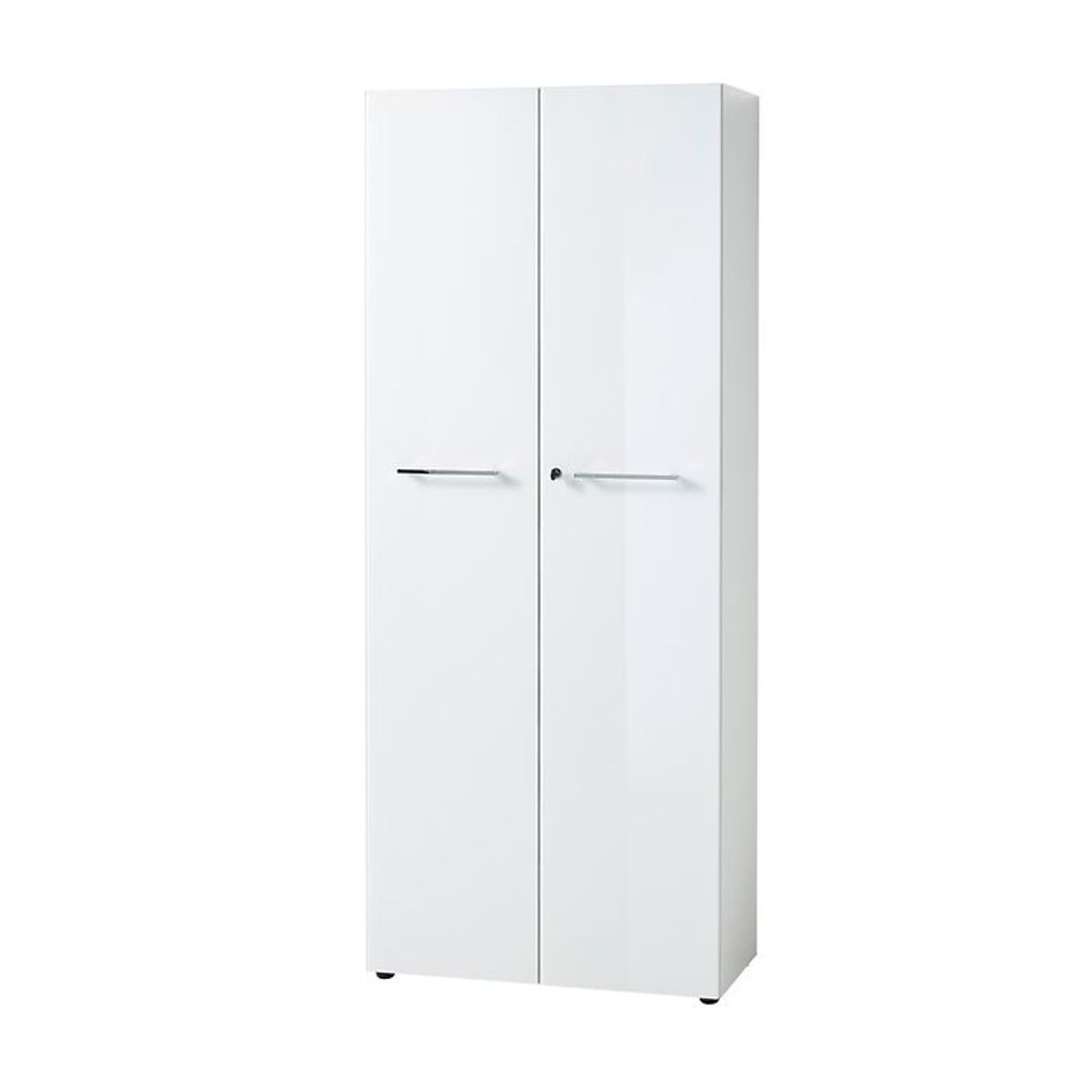Aktenschrank hoch, abschliessbar Weiss