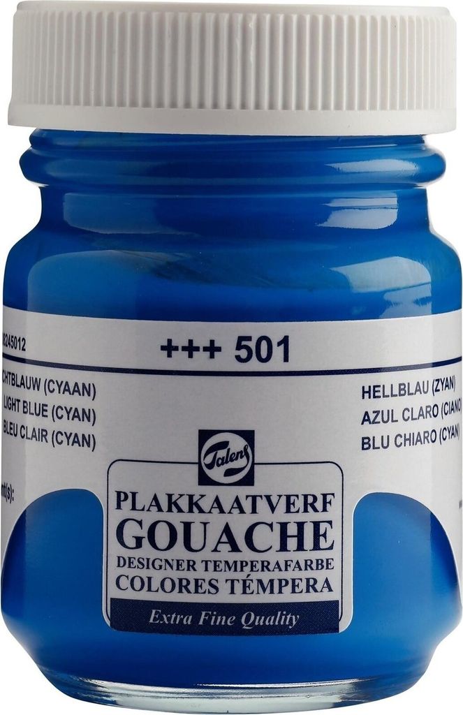 Talens Extra Fine Gouachefarbe Light Blue Cyan 50 ml 1 Stck