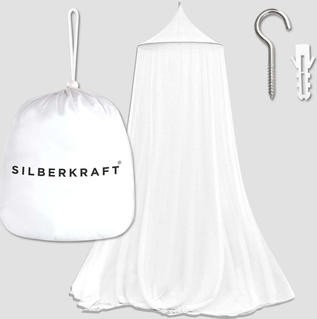 Moskitonetz mit Haken fürs Bett, Reisen, Outdoor und Camping – 1 Stück mit Haken