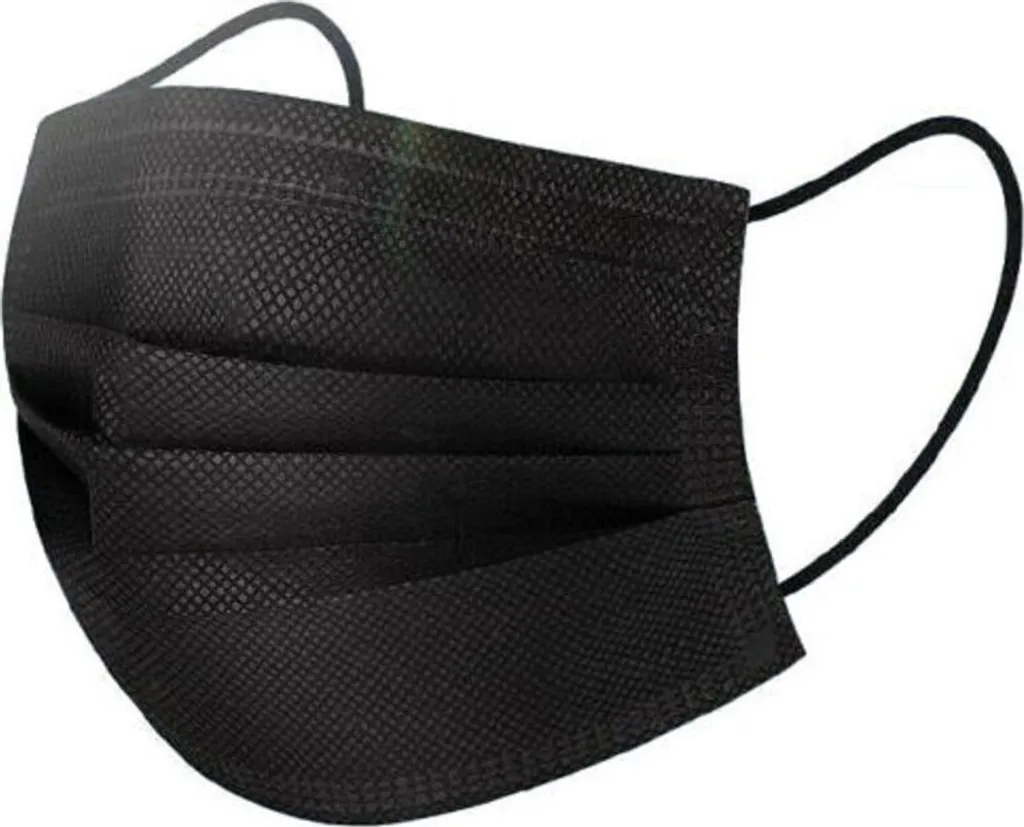 Masque facial jetable noir lot de 500 pièces en textile non-tissé doux