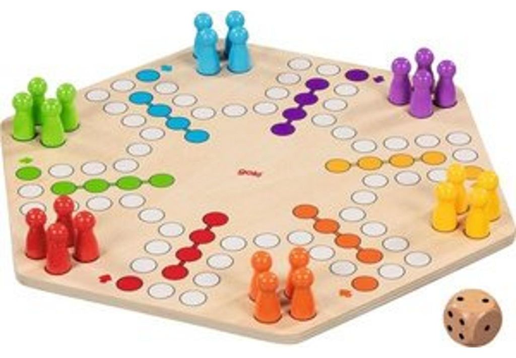 Goki Jeu de Ludo en bois 6 joueurs Image du produit 