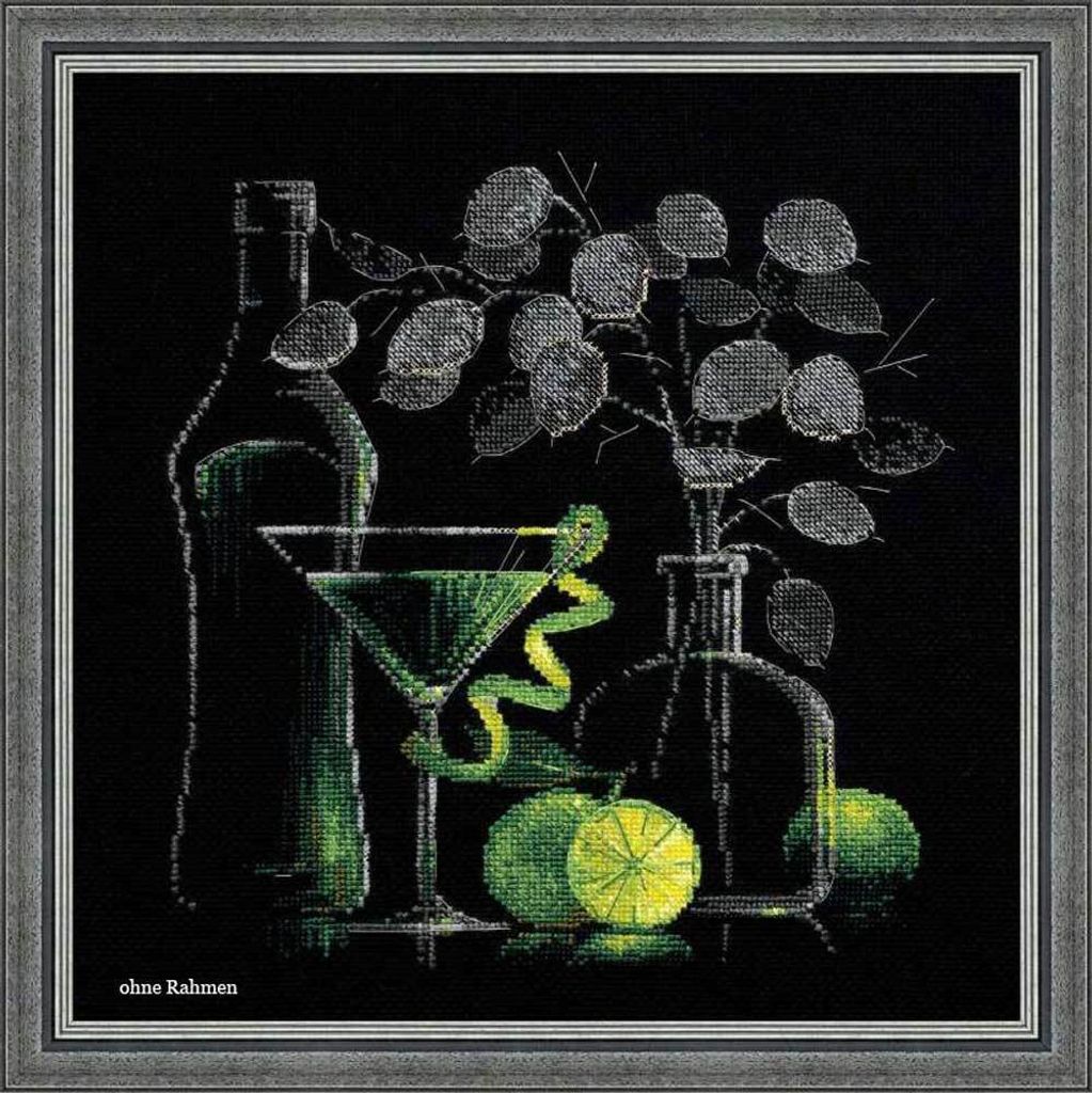 Riolis Counted Cross Kit Stilleben mit Martini Produktbild 