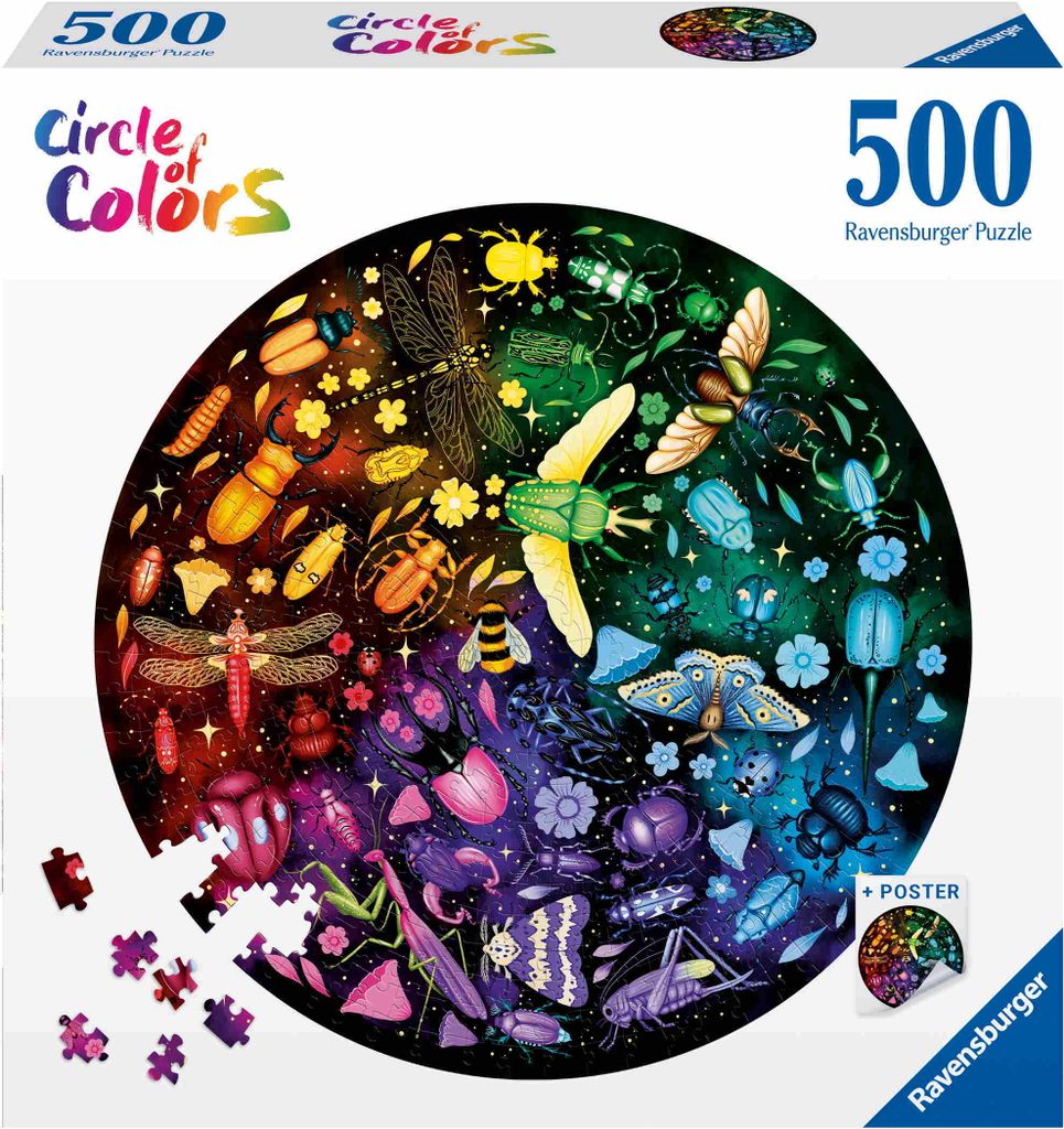 Ravensburger Legpuzzel Circle of Colors Insecten, 500st. Image du produit 
