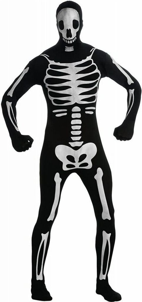 Skelett Ganzkörperkostüm Karneval Faschingskostüm Größe: S