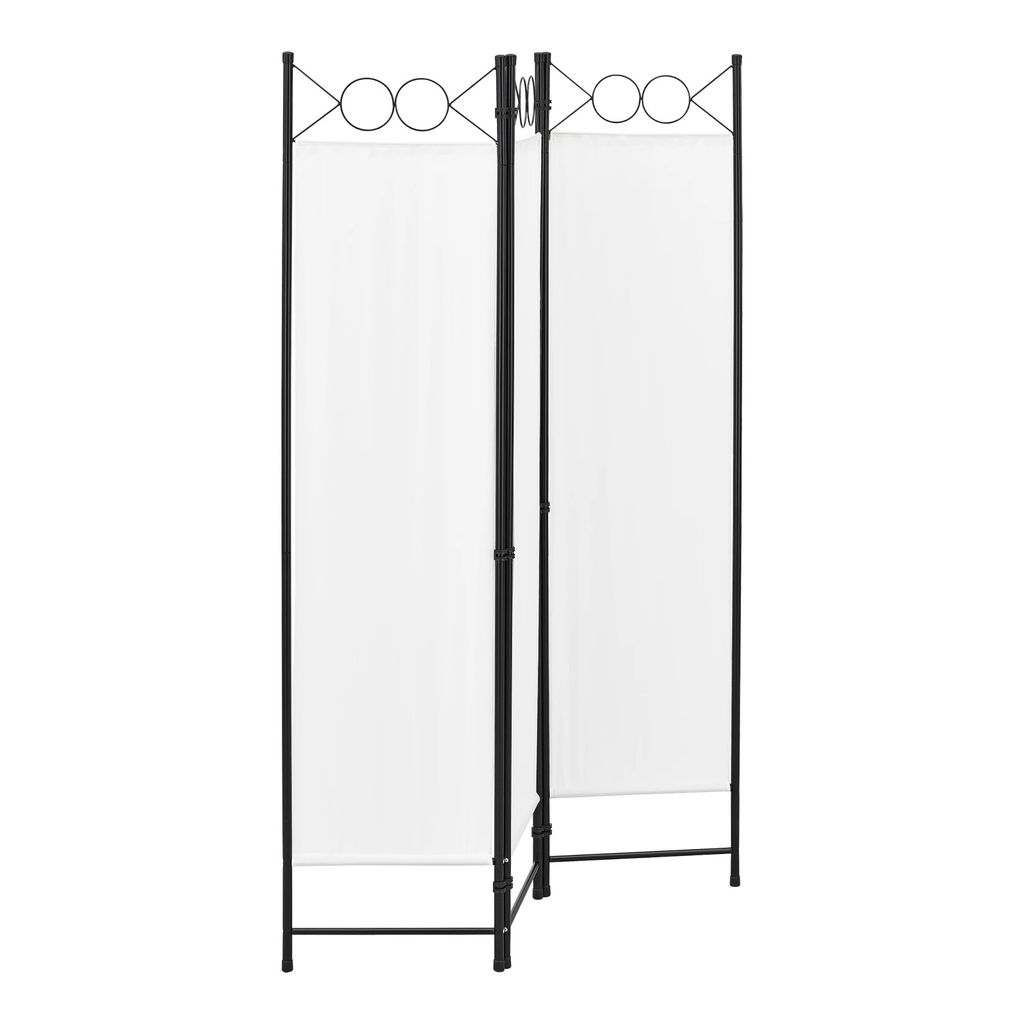 In And OutdoorMatch Gartenschirm Sibyl - Trennwand - 171 x 120 cm - Weiß - Stahl und Polyester - wasserabweisend - diskretes Design