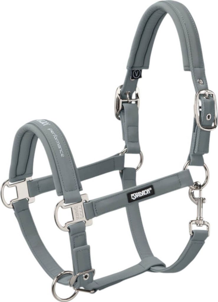 Eskadron Halfter Double Pin Buckle Softshell Nylonhalfter Ashblue W